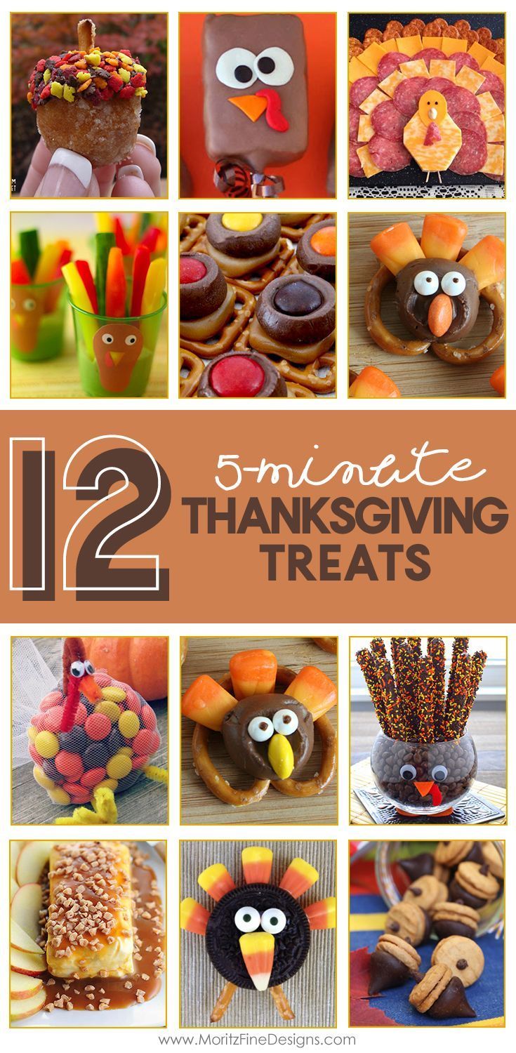 {12} 5-Minute Thanksgiving Treats -   15 thanksgiving desserts For Kids ideas