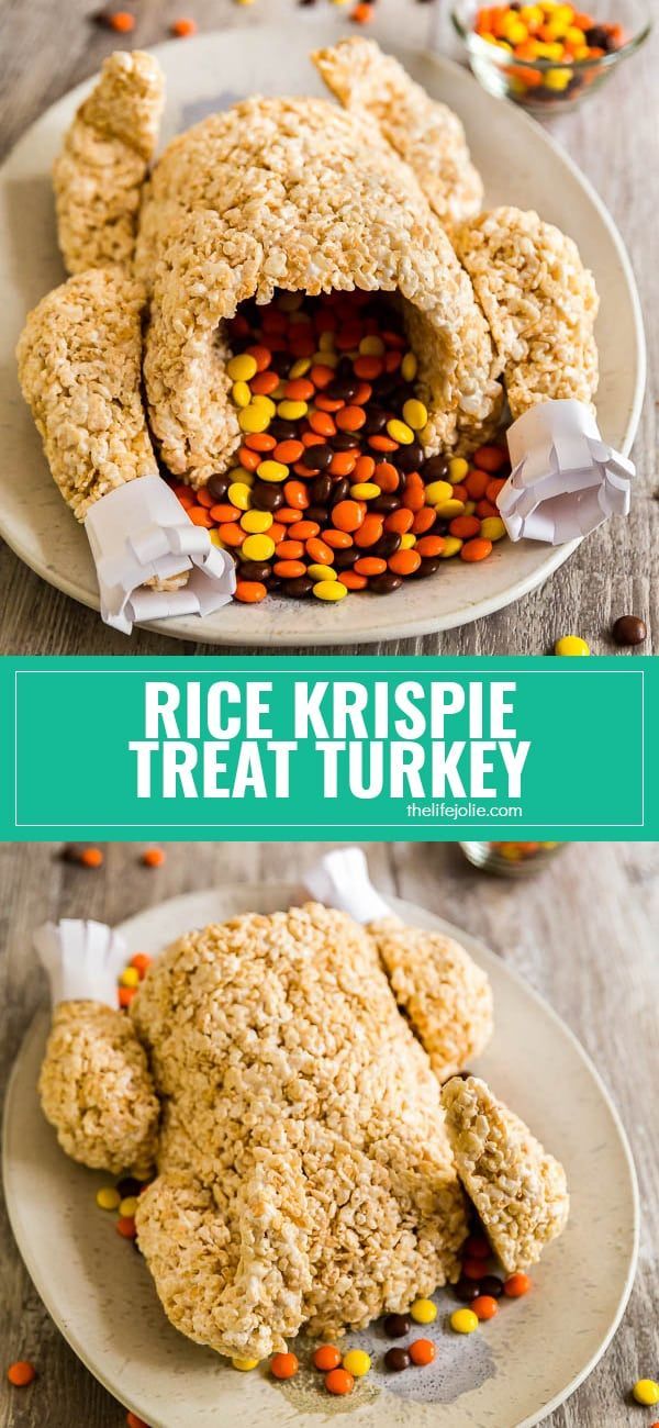 Rice Krispie Treat Turkey -   15 thanksgiving desserts For Kids ideas