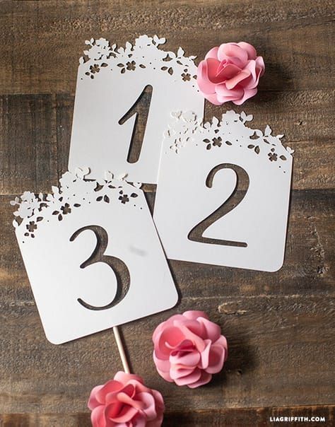 Wedding Table Numbers -   15 wedding DIY crafts ideas