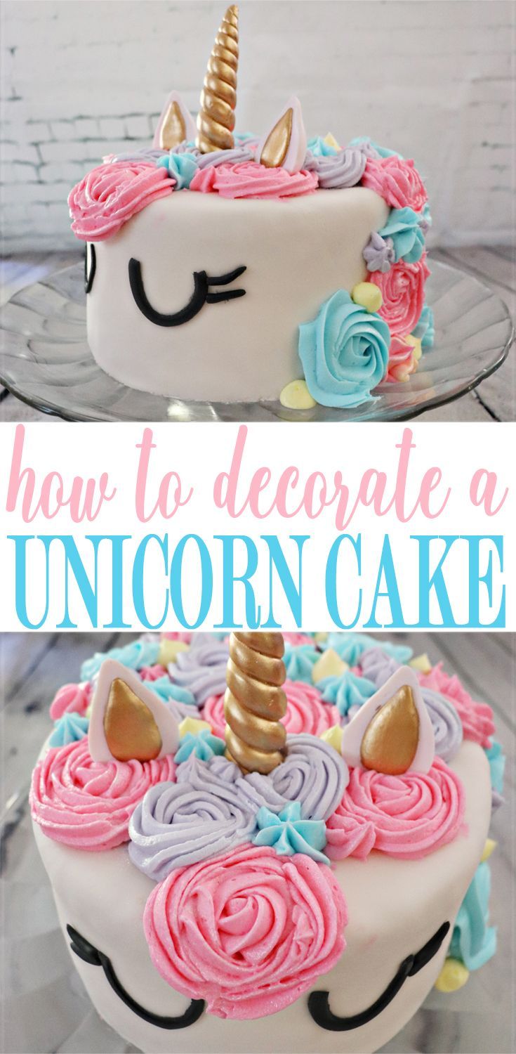 How To Decorate A Unicorn Cake: A Simple Tutorial -   16 cake Unicorn princess ideas