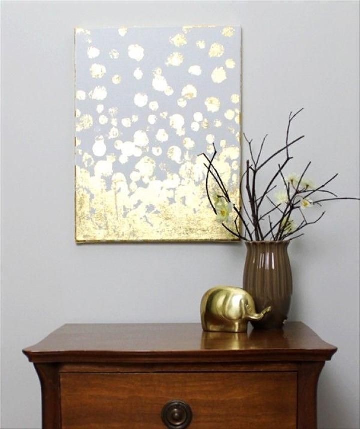 12 Lovely Super Thrifty DIY Gold Project -   16 diy projects Decoration canvases ideas