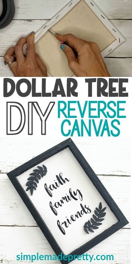 DIY Reverse Canvas Dollar Tree Sign -   16 diy projects Decoration canvases ideas