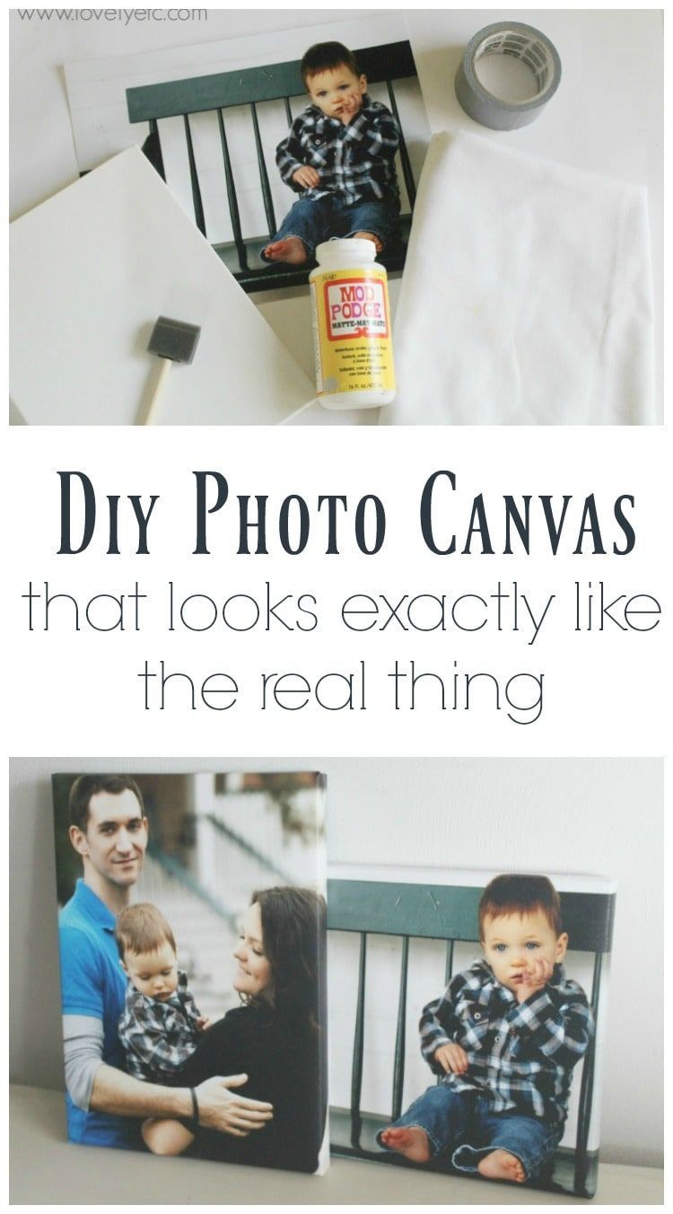 DIY Photo Canvas That Looks Exactly Like The Real Thing -   16 diy projects Decoration canvases ideas