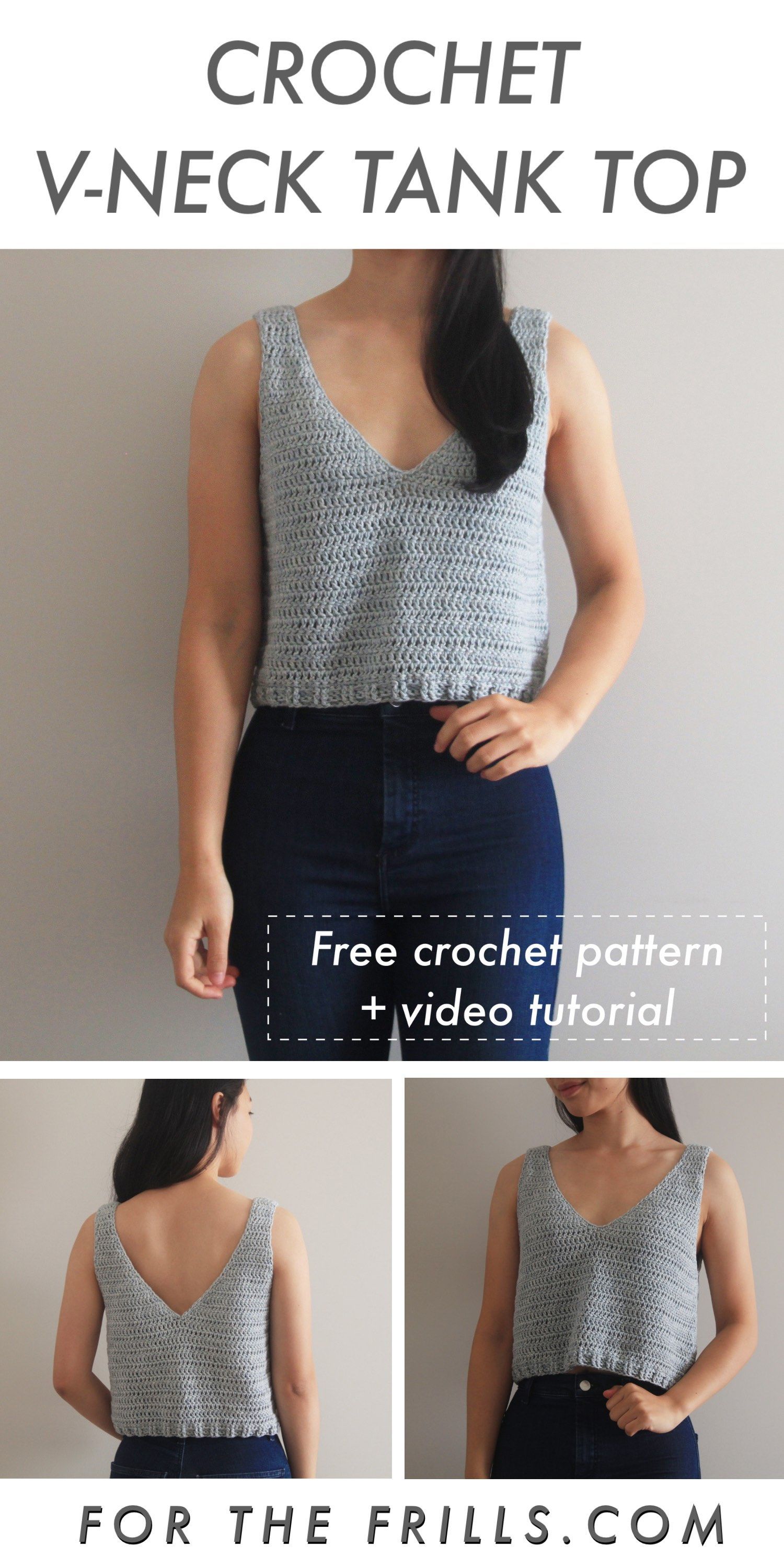 Easy Crochet Tank Top - Free pattern & video tutorial -   16 diy projects free pattern ideas