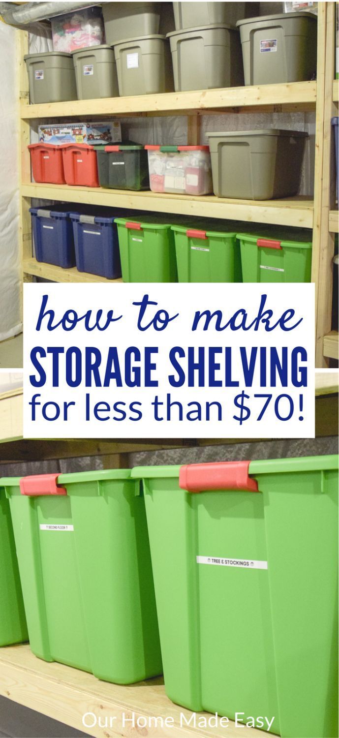 Easy DIY Storage Shelving for Less Than $70! -   16 diy projects Storage budget ideas