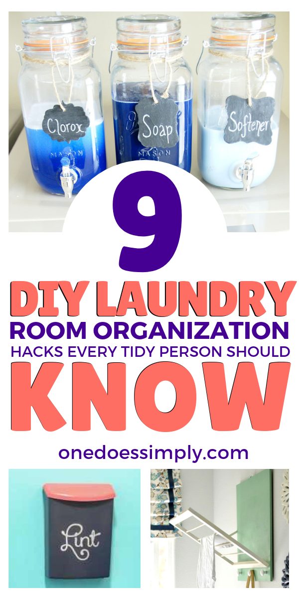 9 DIY Laundry Room Organization Ideas That Are Super Clever -   16 diy projects Storage budget ideas