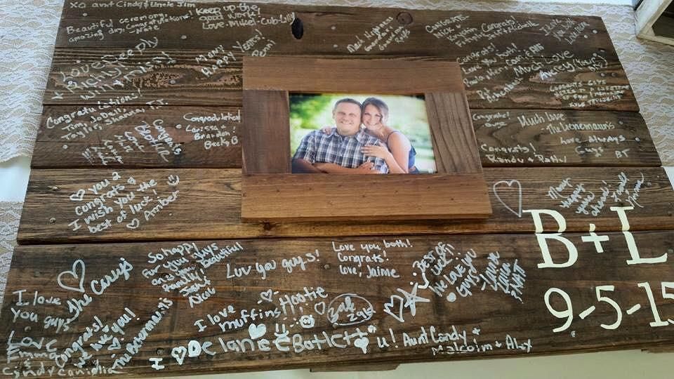 20 x 30 Alternative Guest book Wood pallet wedding sign- up-cycled pallet -   16 Event Planning Names guest books ideas