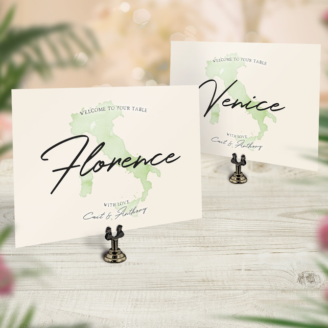 Travel Table Names, Destination Wedding, Travel Theme Table Numbers, Italy -   16 Event Planning Names guest books ideas