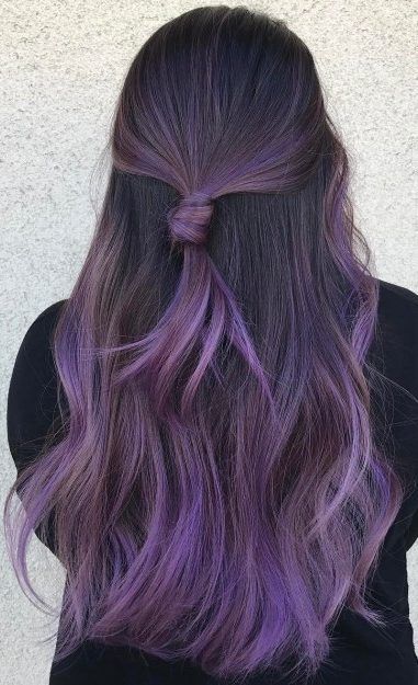 35 Purple Balayage Hair Color Ideas from Subtle to Vibrant -   16 hair Brunette color ideas