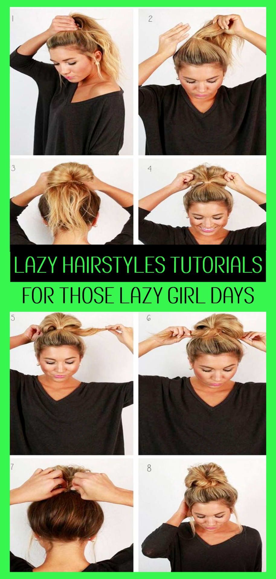 10 EASY Lazy Girl Hairstyle Ideas {Step By Step Video Tutorials For Lazy Day Running Late Quick Hairstyles} -   16 hairstyles Quick lazy girl ideas
