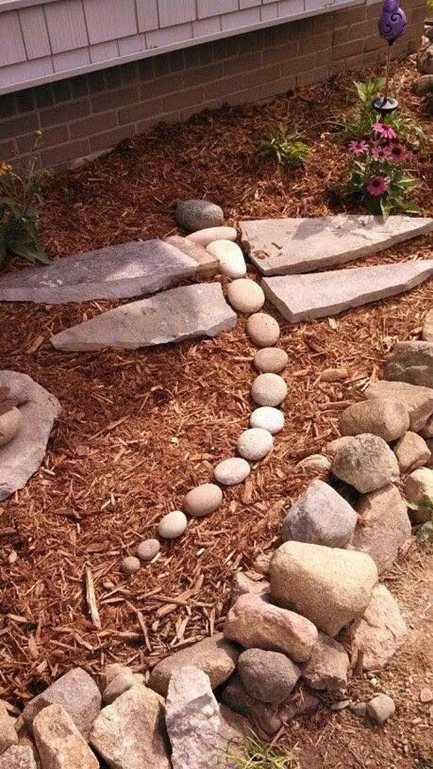 71 Garden Decorating Ideas with Rocks and Stones -   16 plants Decoration front yards ideas