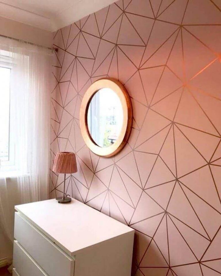 Rose Gold: Saiba Como Usar +72 Modelos Lindos para te Inspirar -   16 room decor Wall paper ideas