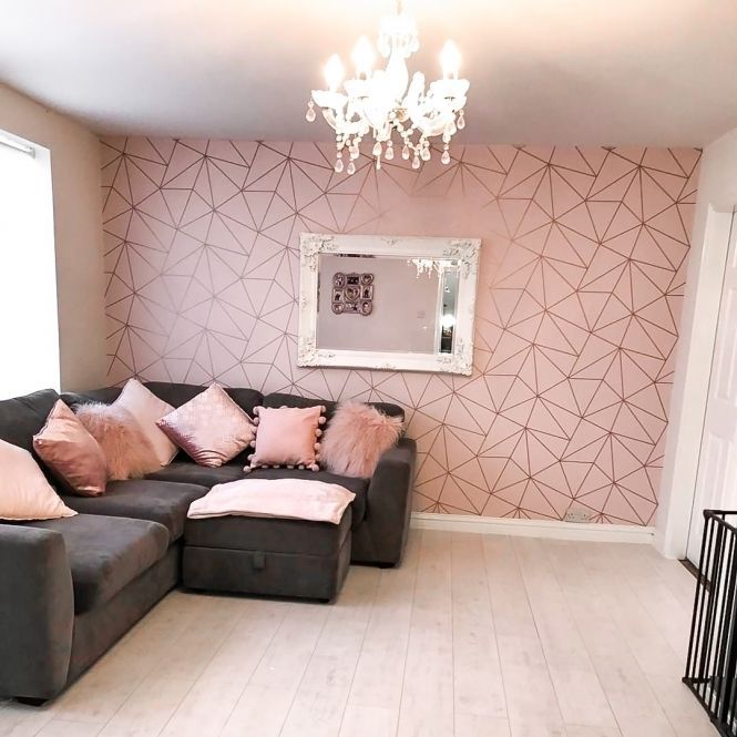 I Love Wallpaper Zara Shimmer Metallic Wallpaper Soft Pink Rose Gold -   16 room decor Wall paper ideas