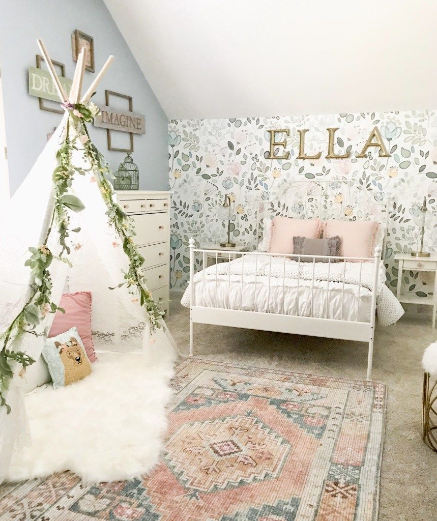 Little Girl Decor and Bedroom Reveal -   16 room decor Wall paper ideas