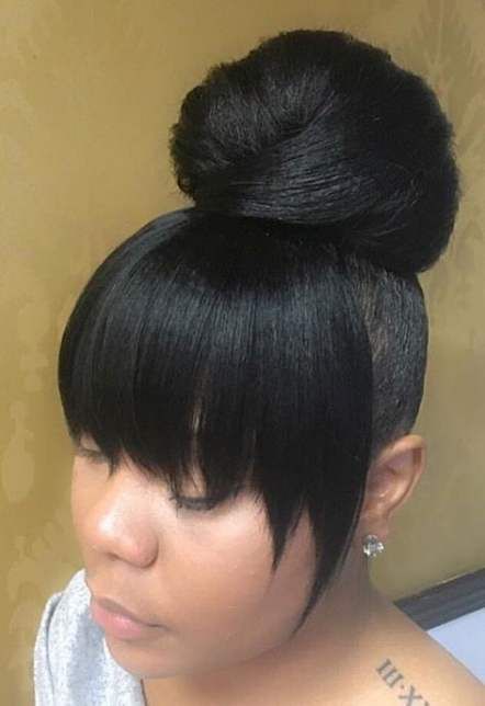 Wedding makeup natural black women high bun 52+  Ideas -   17 black hair Bun ideas