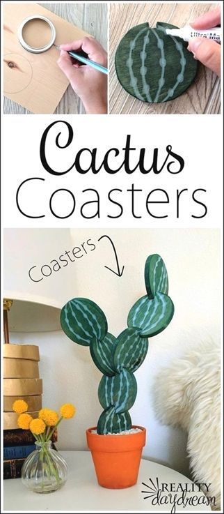 DIY Cactus Coasters - a Tutorial! -   17 diy projects To Try homemade ideas
