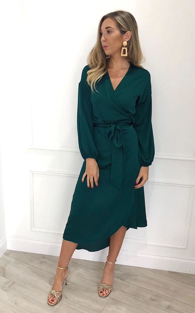 Vienna Wrap Midi Dress Green By Pretty Lavish -   17 dress Midi classy ideas