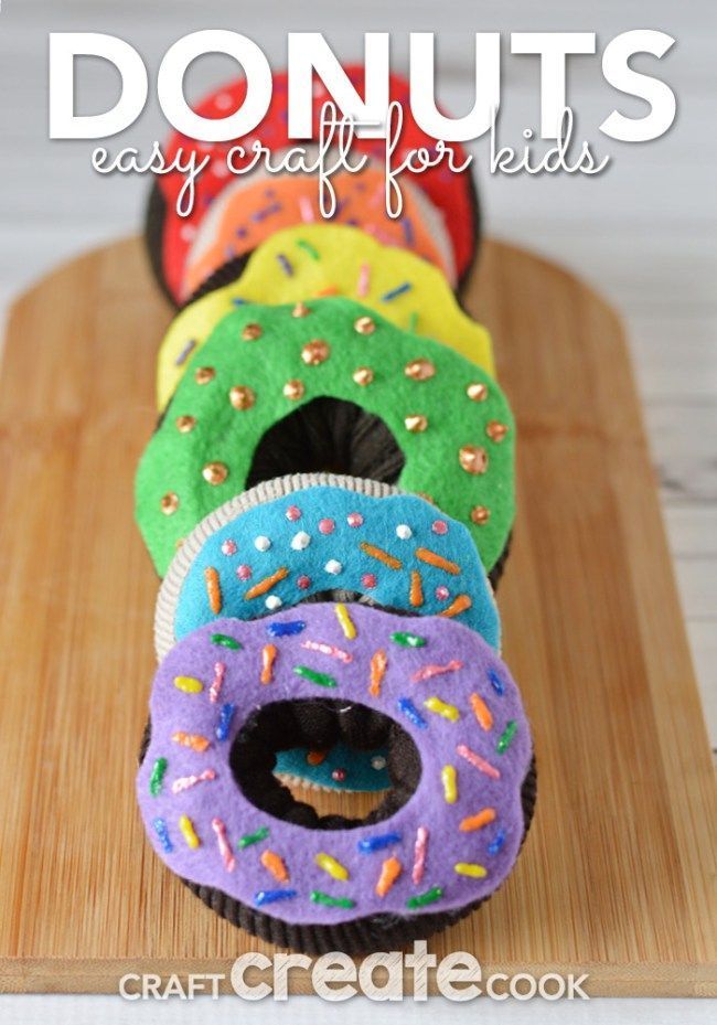 Crafts for Kids - Easy Donuts -   17 fabric crafts For Boys kids ideas