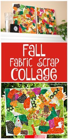 Fall Fabric Scrap Collage -   17 fabric crafts For Boys kids ideas