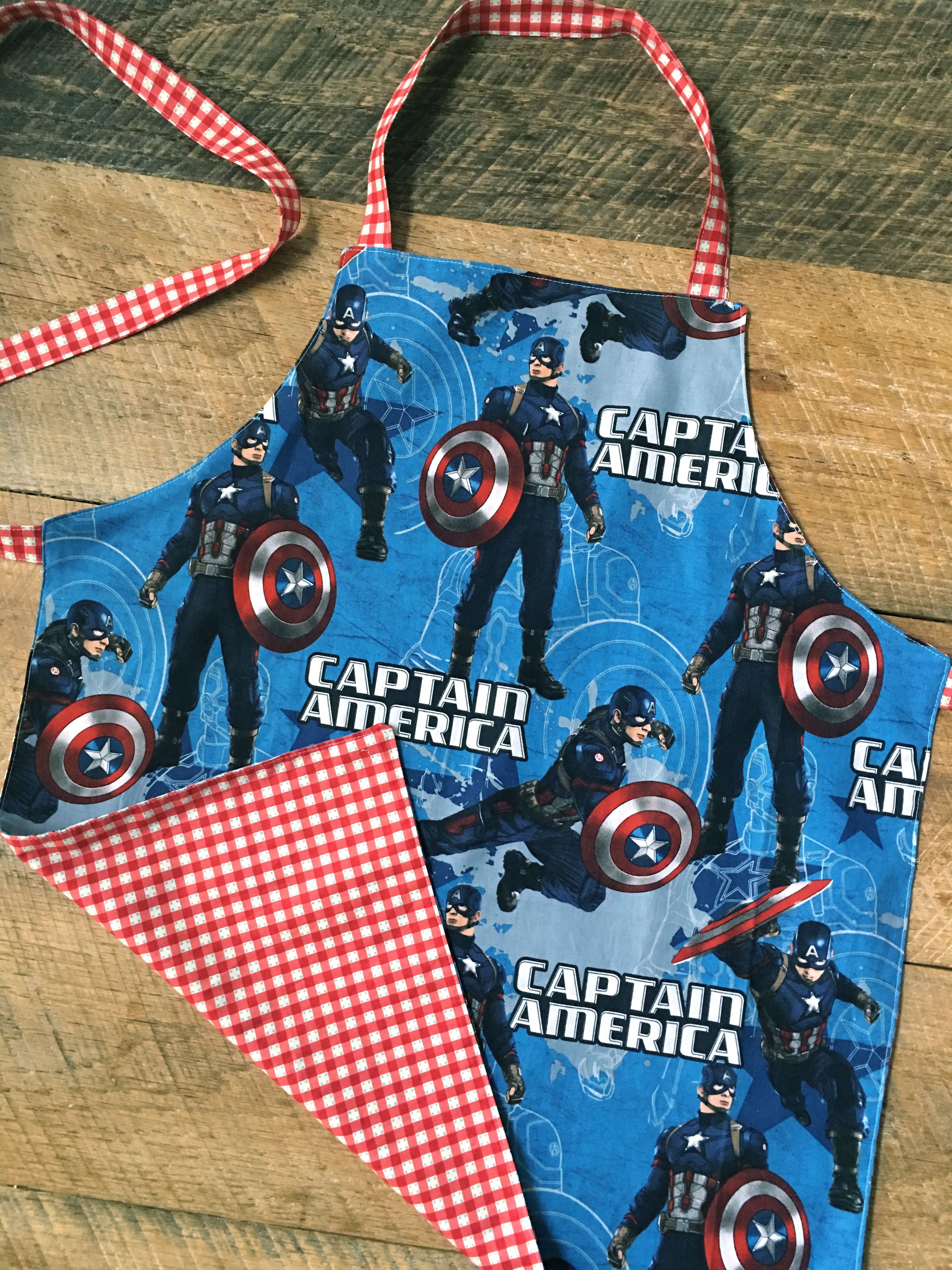 Captain America Child's Apron -   17 fabric crafts For Boys kids ideas