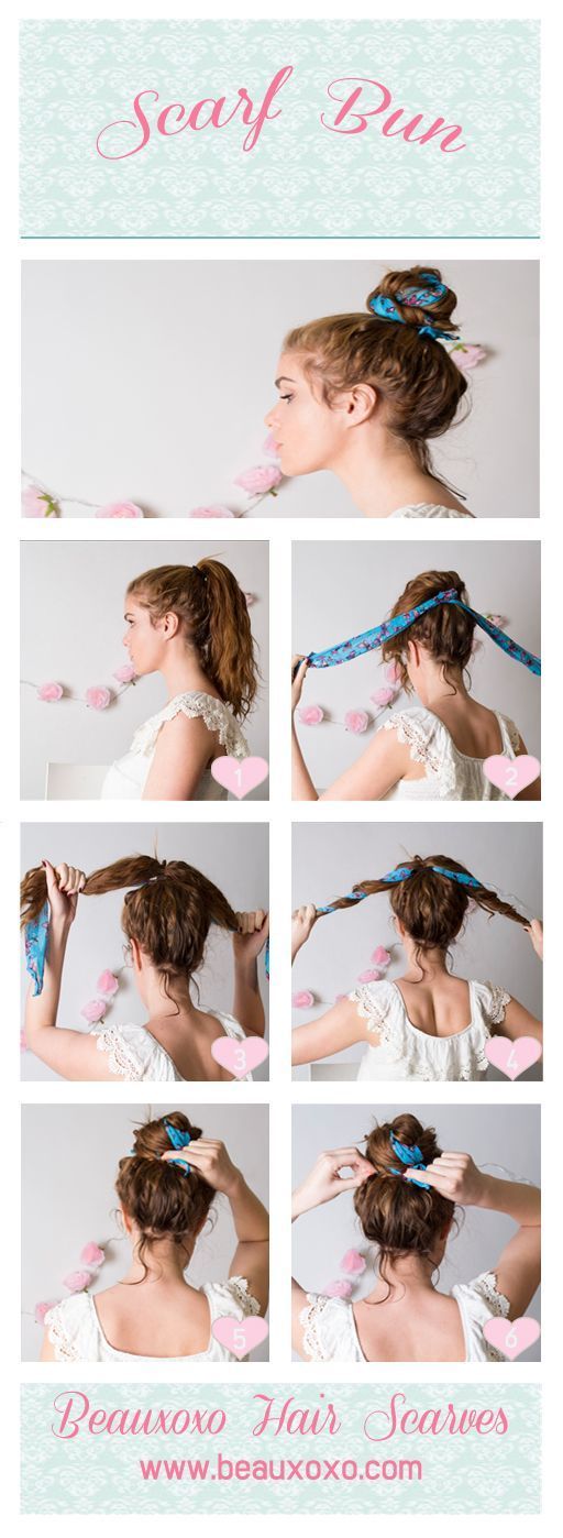17 hairstyles Bandana top knot ideas