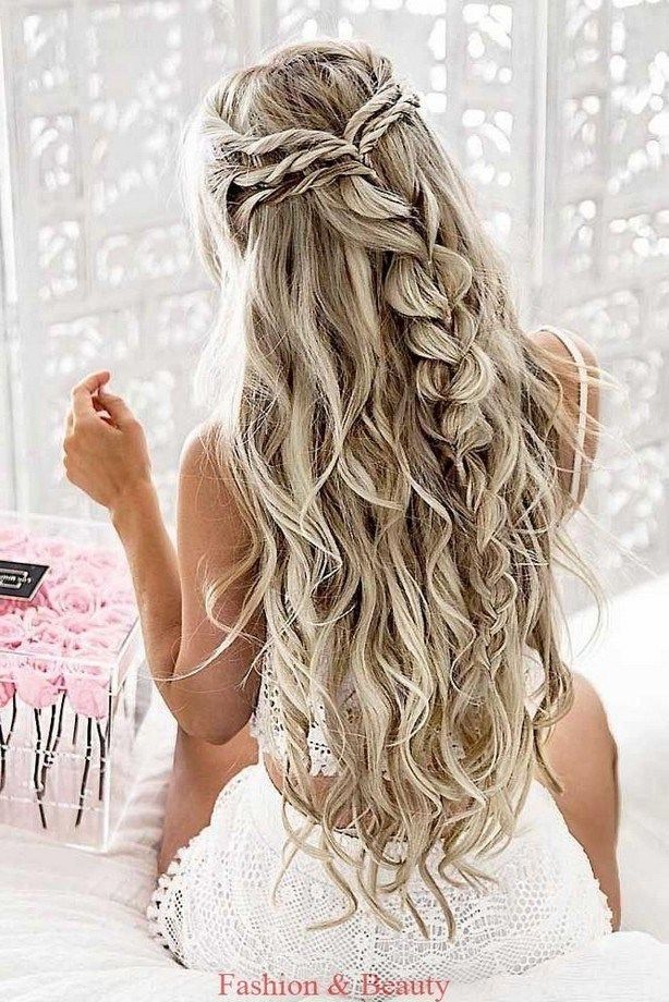 20+ wedding hairstyles with hair down 21 -   17 hairstyles Recogido 2018 ideas
