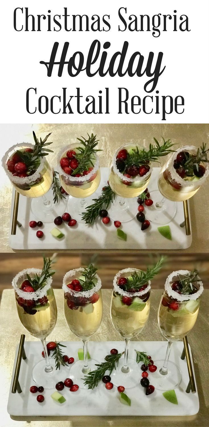 Christmas Sangria Cocktail -   17 holiday Cocktails entertaining ideas