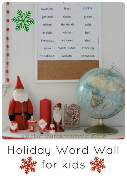Holiday Word Wall -   17 holiday Word simple ideas