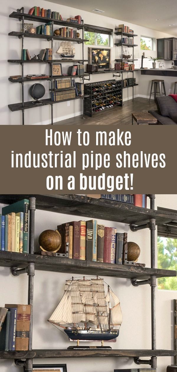 DIY Industrial Pipe Shelving On a Reasonable Budget -   17 room decor Shelves how to build ideas