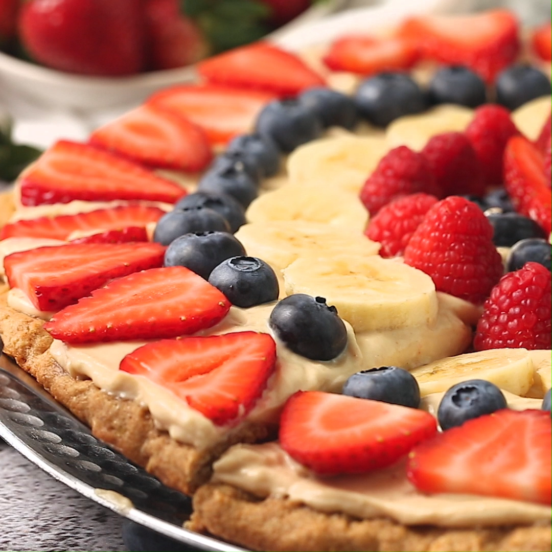 Healthy Oat & Yogurt Fruit Pizza -   18 desserts Videos fruit ideas