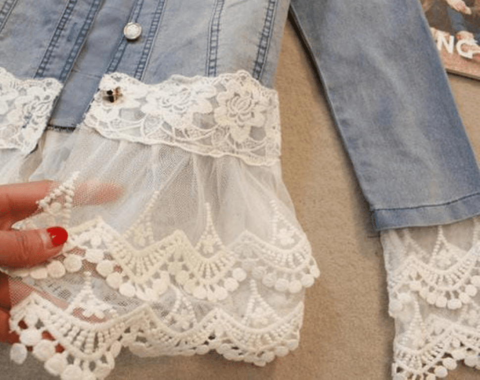 Five Ways to Add Lace to a Denim Jacket -   18 DIY Clothes Remake lace ideas