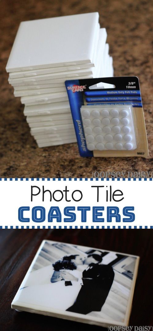 Great gift idea! These easy DIY  photo coasters are super cheap to make! -   18 diy projects For Gifts creative ideas