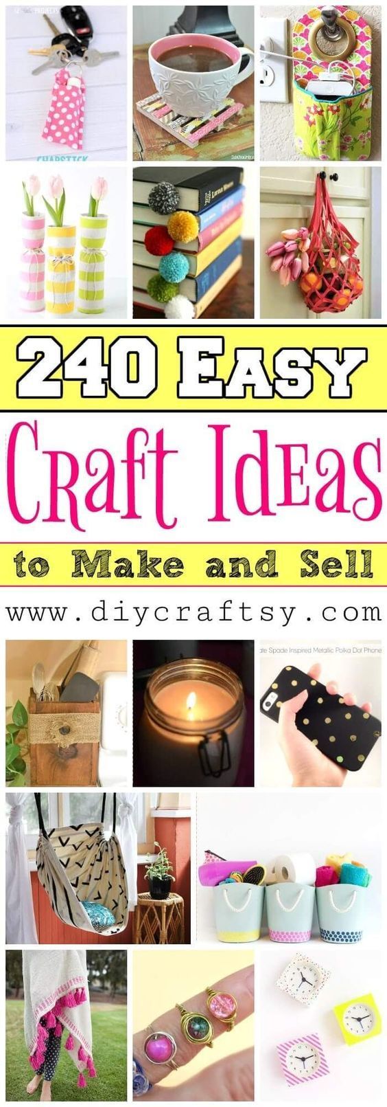 240 Easy Crafts to Make and Sell – DIY Craft Ideas -   18 diy projects For Gifts creative ideas