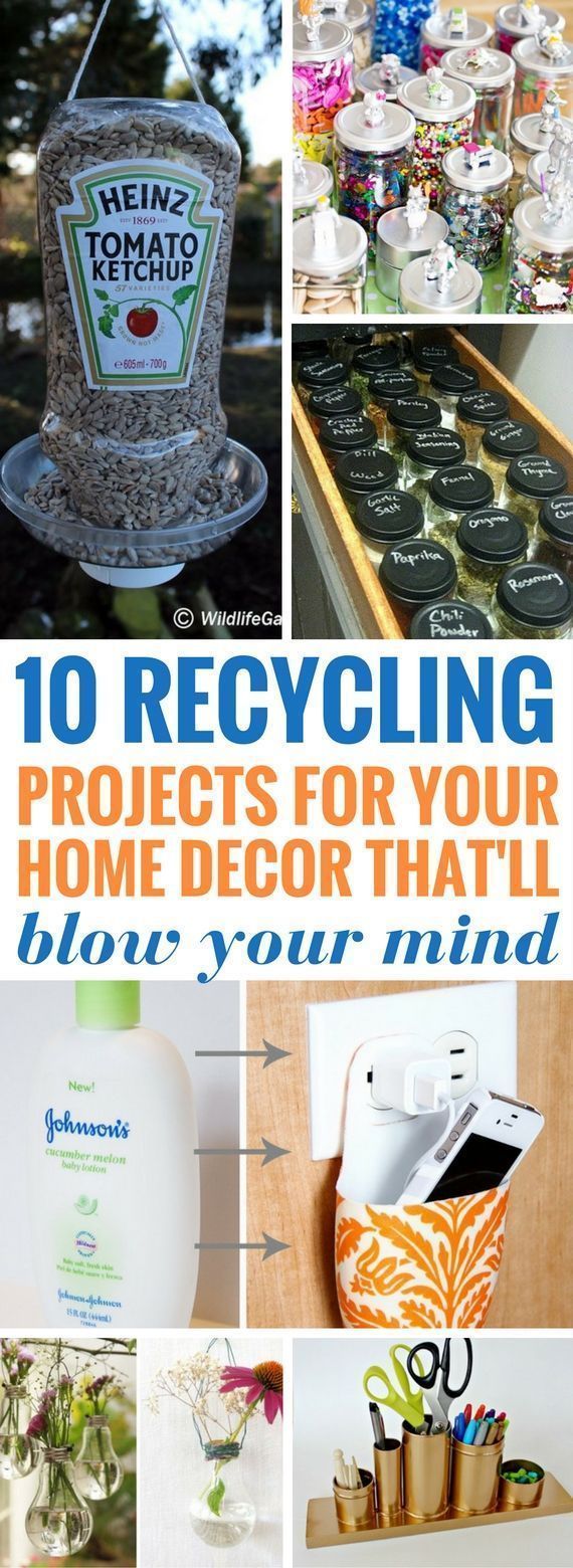 10 Recycling Projects That Will Blow Your Mind -   18 diy projects For Gifts creative ideas