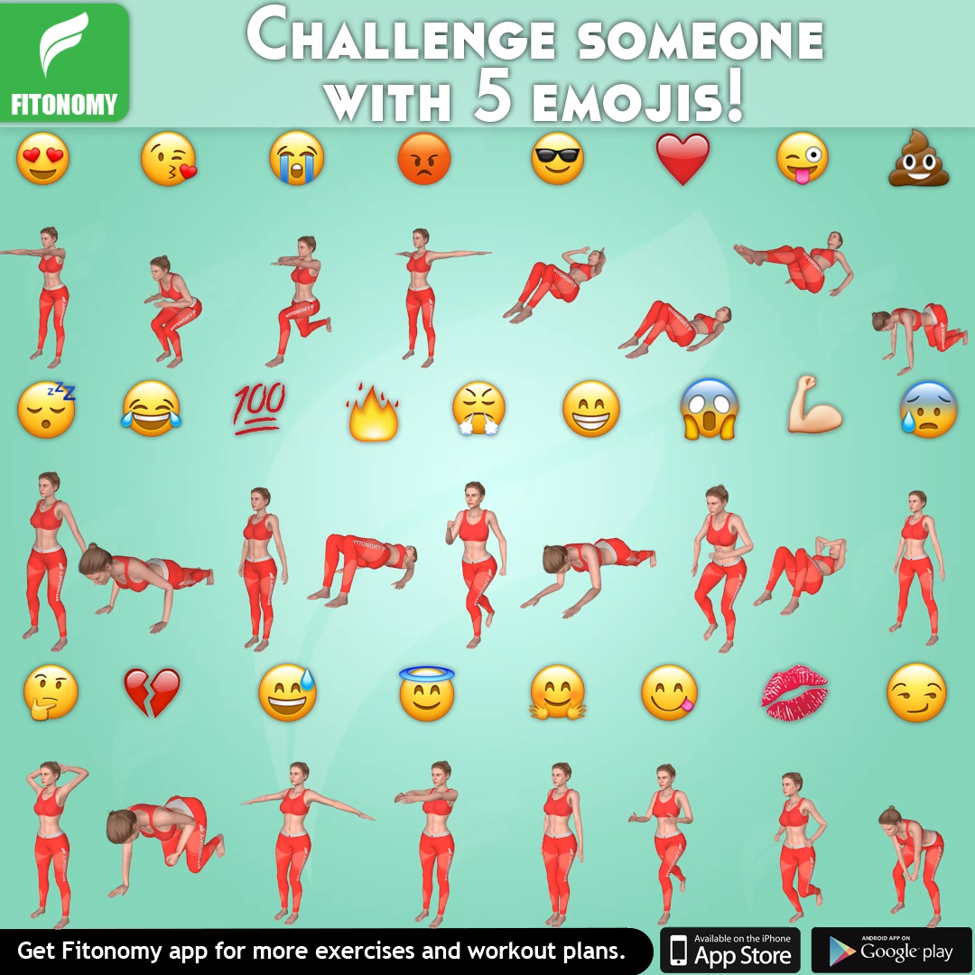 Challenge Someone with 5 Emojis! рџ?Ћрџ’ЄрџЏ» -   18 fitness Videos frauen ideas
