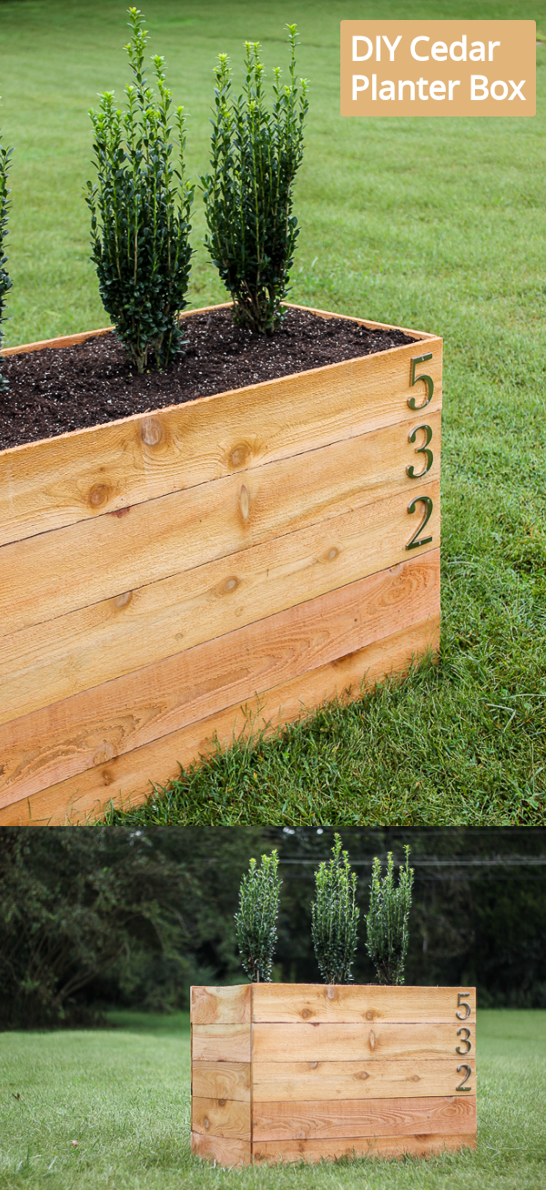 DIY CEDAR PLANTER BOX -   19 diy projects Outdoor planter boxes ideas