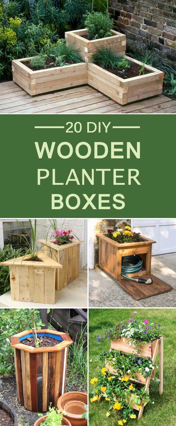 20 DIY Wooden Planter Boxes for Your Yard or Patio -   19 diy projects Outdoor planter boxes ideas