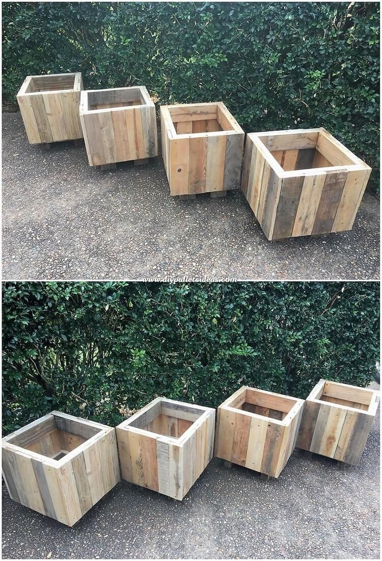 Some Interesting DIY Projects with Recycled Pallets -   19 diy projects Outdoor planter boxes ideas