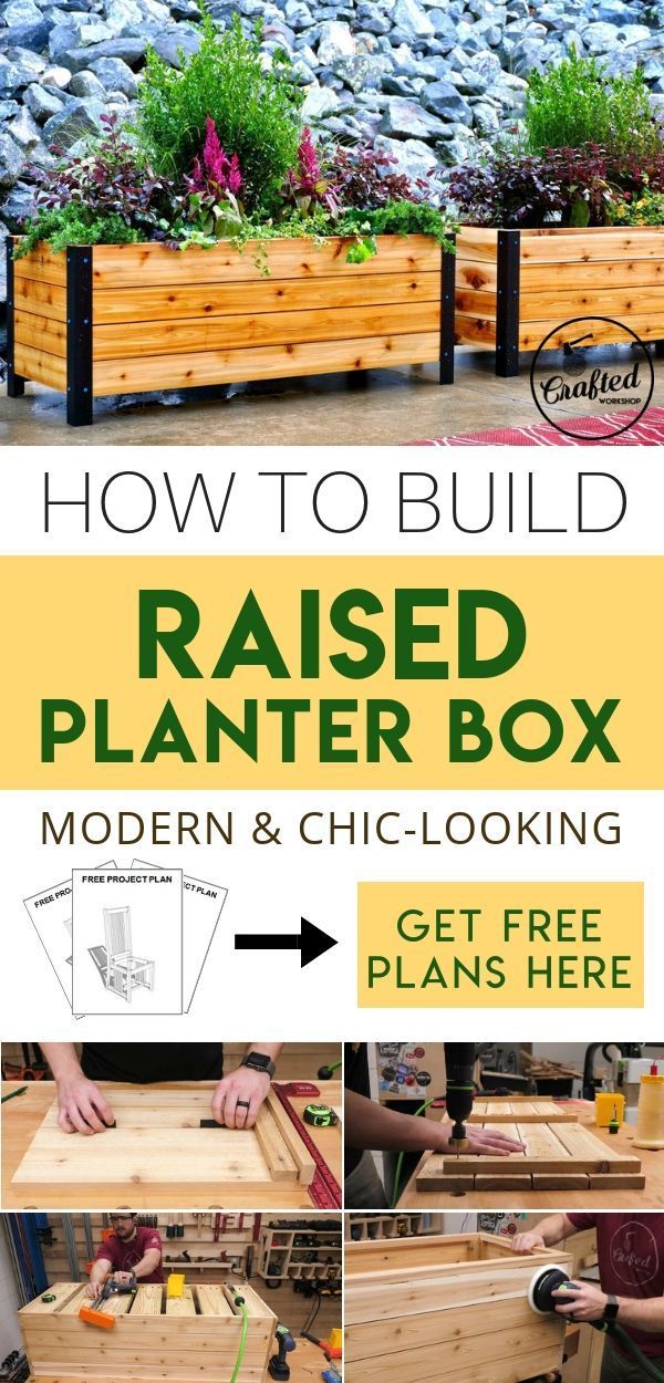 Aug 15 How To Build A DIY Modern Raised Planter Box -   19 diy projects Outdoor planter boxes ideas