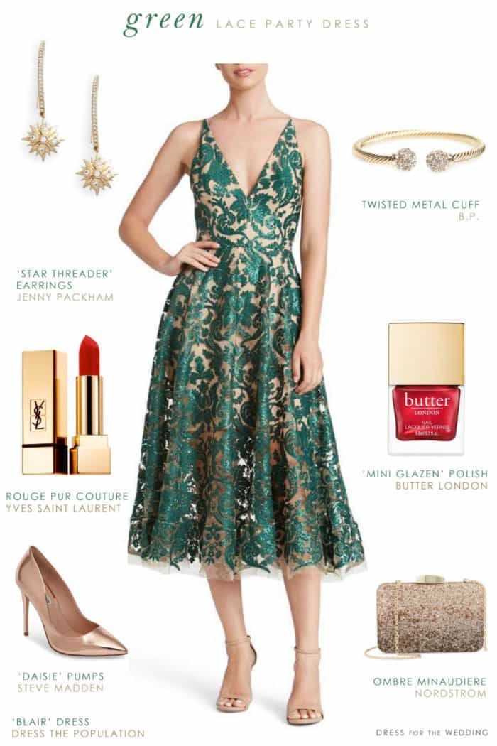 Green Lace Party Dress -   19 dress Green lace ideas