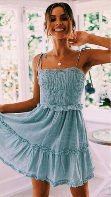 VIOLET ruffle short dress -   19 dress Summer beauty ideas
