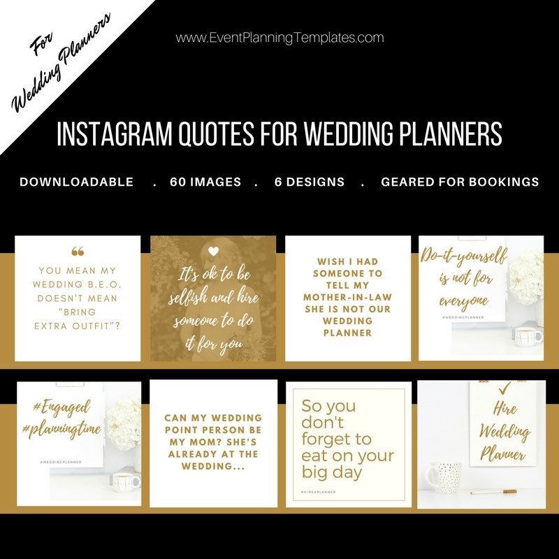 60 Social Media Instagram Quotes and Images Pack for Wedding Planners -   19 Event Planning Quotes social media ideas