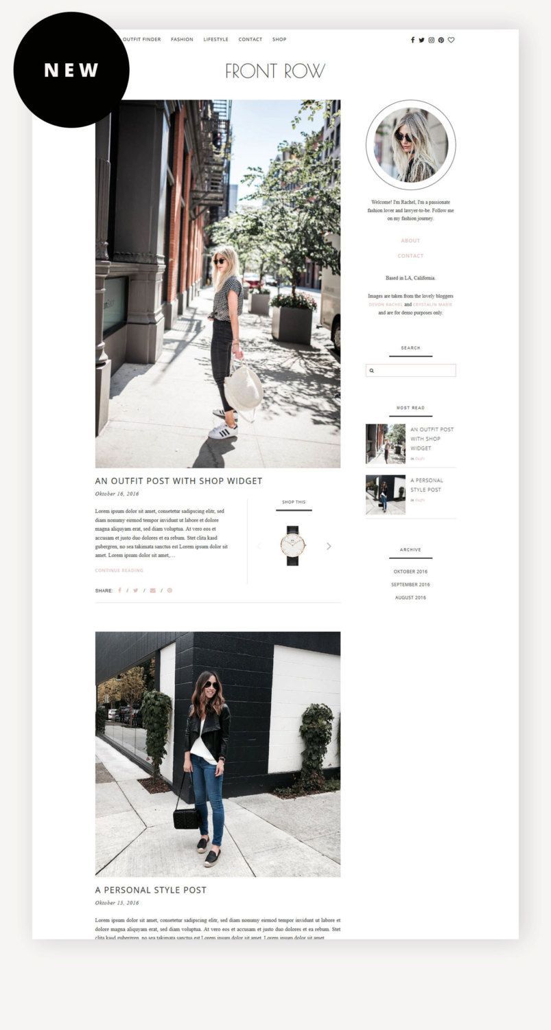 WordPress Theme for Fashion Bloggers / 