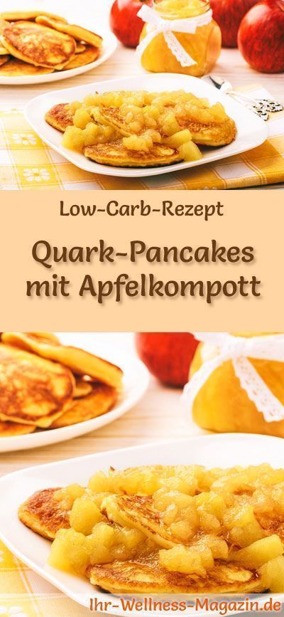 Low Carb Quark-Pancakes mit Apfelkompott - Fr?hst?ck -   19 fitness Rezepte quark ideas