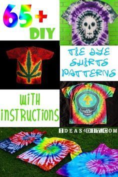 65+ DIY Tie Dye Shirts Patterns with Instructions -   20 DIY Clothes Projects tie dye ideas