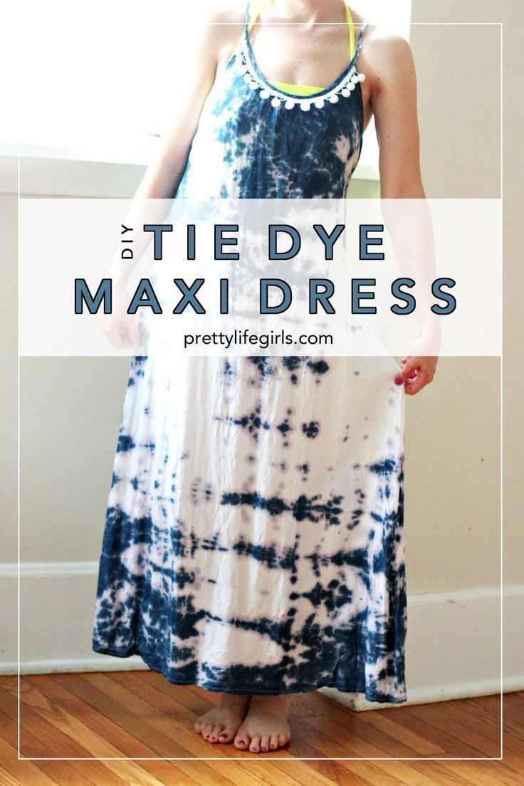 DIY Embellished Tie-Dye Maxi Dress -   20 DIY Clothes Projects tie dye ideas