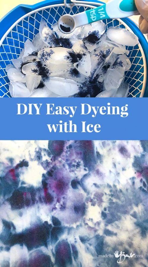 DIY Easy Dyeing with Ice -   20 DIY Clothes Projects tie dye ideas