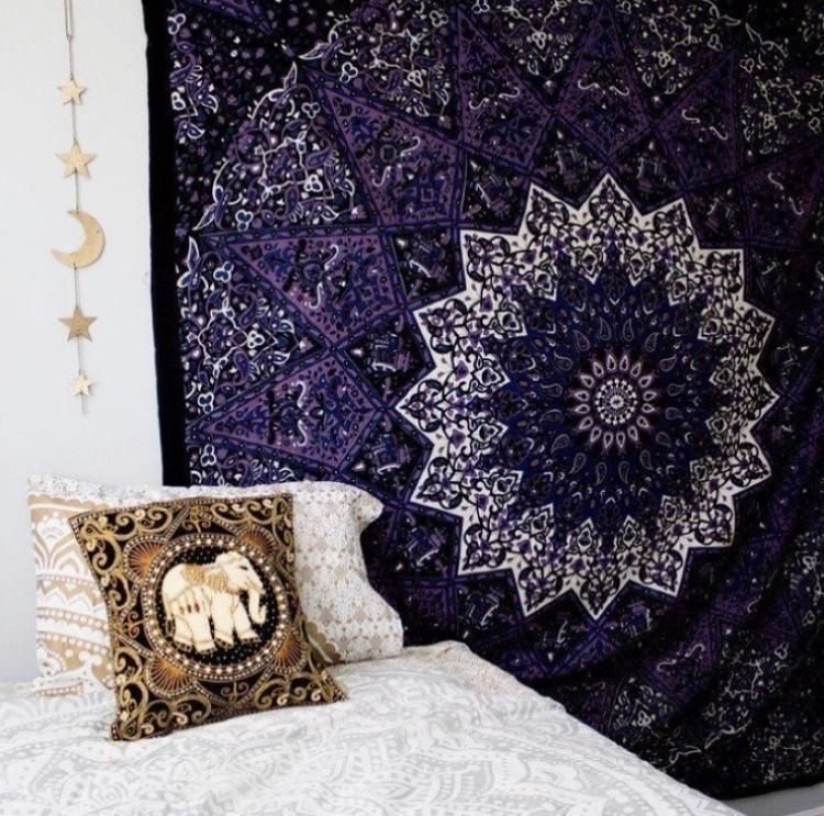 Purple Star Mandala Tapestry -   20 room decor Pared mandalas ideas
