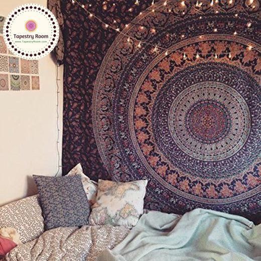 Geometric Mandala Wall Tapestry 5x7 foot -   20 room decor Pared mandalas ideas