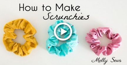 How to Sew Scrunchies - DIY Hair Band Tutorial -   21 hair band hairstyles Headband ideas